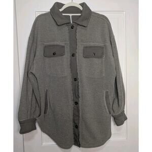 Free People Oversized Ruby Shacket Edgy Women's S Soft Army Green (903)